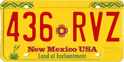 NM license plate 436RVZ