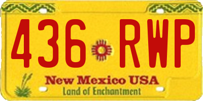 NM license plate 436RWP