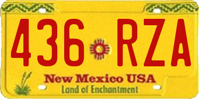 NM license plate 436RZA