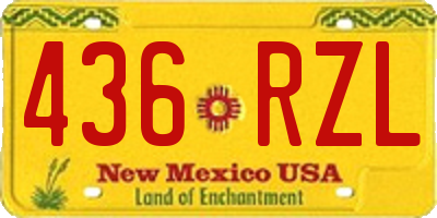 NM license plate 436RZL