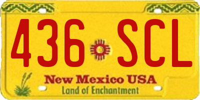 NM license plate 436SCL