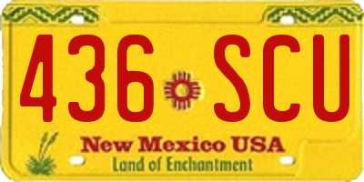 NM license plate 436SCU