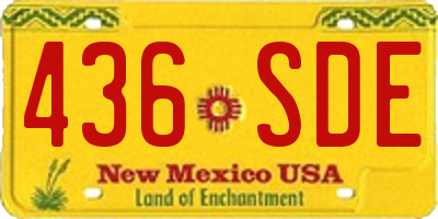 NM license plate 436SDE