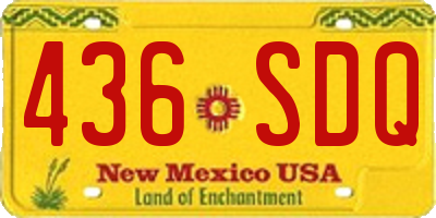 NM license plate 436SDQ