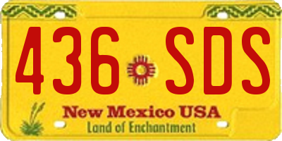 NM license plate 436SDS