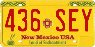 NM license plate 436SEY