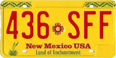 NM license plate 436SFF
