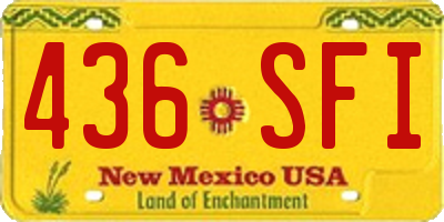 NM license plate 436SFI