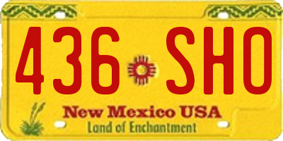 NM license plate 436SHO