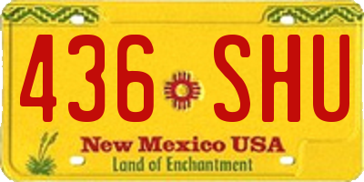 NM license plate 436SHU