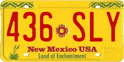 NM license plate 436SLY