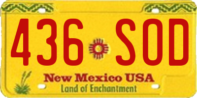 NM license plate 436SOD