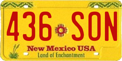 NM license plate 436SON