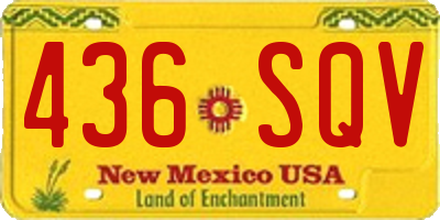 NM license plate 436SQV