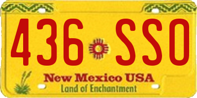 NM license plate 436SSO