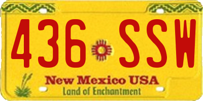 NM license plate 436SSW