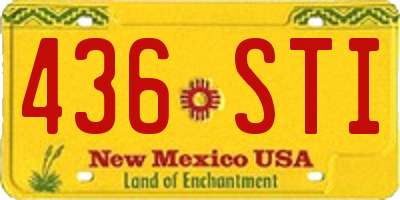 NM license plate 436STI