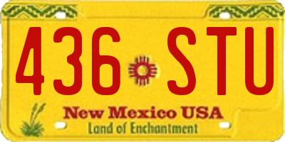 NM license plate 436STU