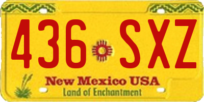 NM license plate 436SXZ