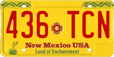 NM license plate 436TCN