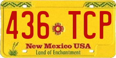 NM license plate 436TCP