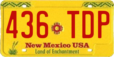 NM license plate 436TDP