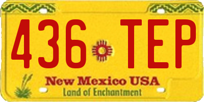 NM license plate 436TEP