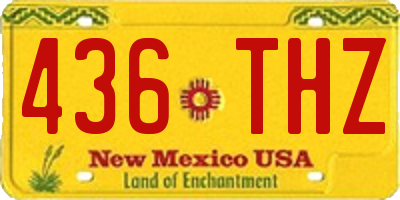 NM license plate 436THZ