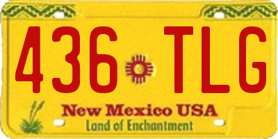 NM license plate 436TLG