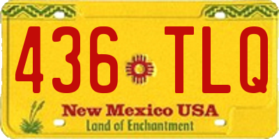 NM license plate 436TLQ