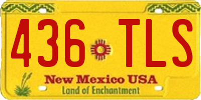 NM license plate 436TLS