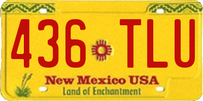 NM license plate 436TLU