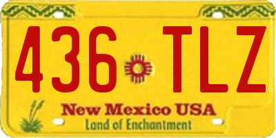 NM license plate 436TLZ