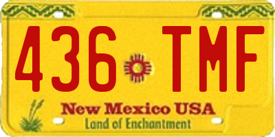 NM license plate 436TMF