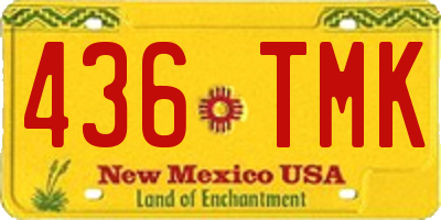 NM license plate 436TMK