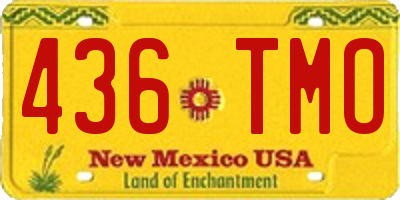 NM license plate 436TMO