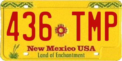 NM license plate 436TMP
