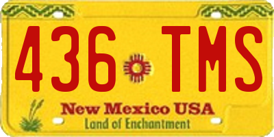 NM license plate 436TMS