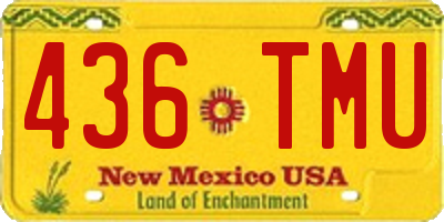 NM license plate 436TMU