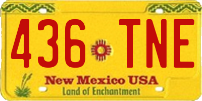 NM license plate 436TNE