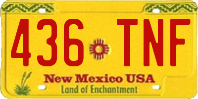 NM license plate 436TNF