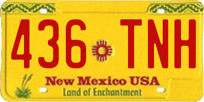 NM license plate 436TNH