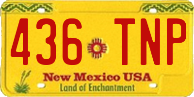 NM license plate 436TNP
