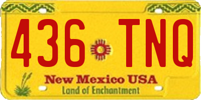 NM license plate 436TNQ