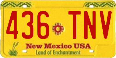 NM license plate 436TNV