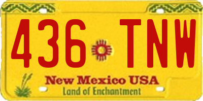 NM license plate 436TNW