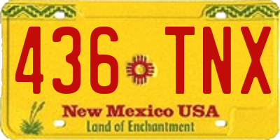 NM license plate 436TNX