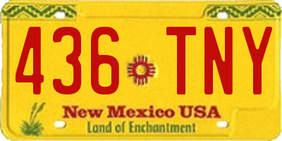 NM license plate 436TNY