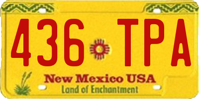 NM license plate 436TPA