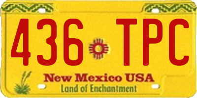 NM license plate 436TPC